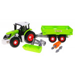 Farmársky traktor s prívesom